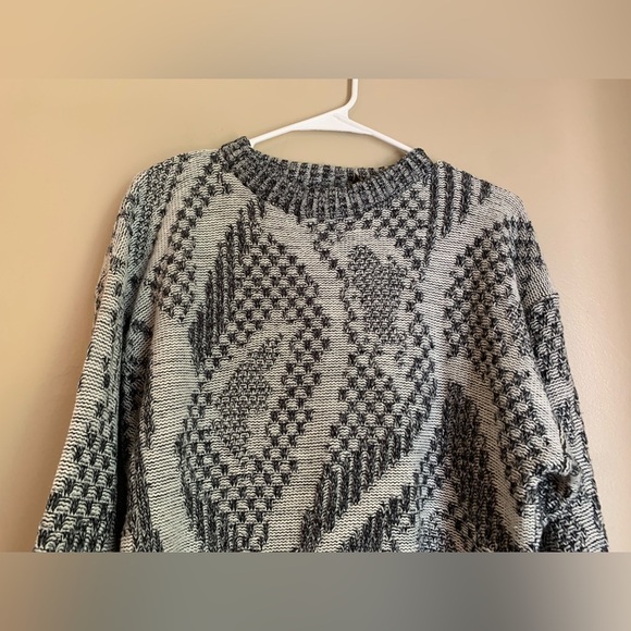 Vintage 90’s men’s textured sweater, grandpa core, medium 3D knit - Picture 2 of 5